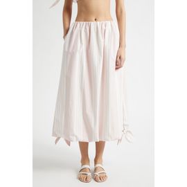POSSE POSSE Rosie Stripe Side Tie Bubble Hem Midi Skirt
