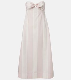 Posse Posse Rosie striped cotton midi dress