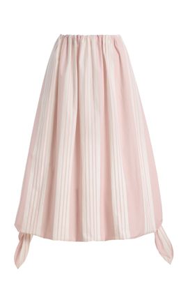 Posse Posse Rosie Striped Cotton Midi Skirt