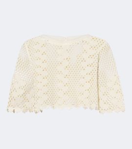 Posse Posse Saskia cropped crochet cotton top