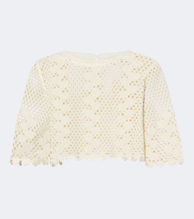 Posse Posse Saskia cropped crochet cotton top
