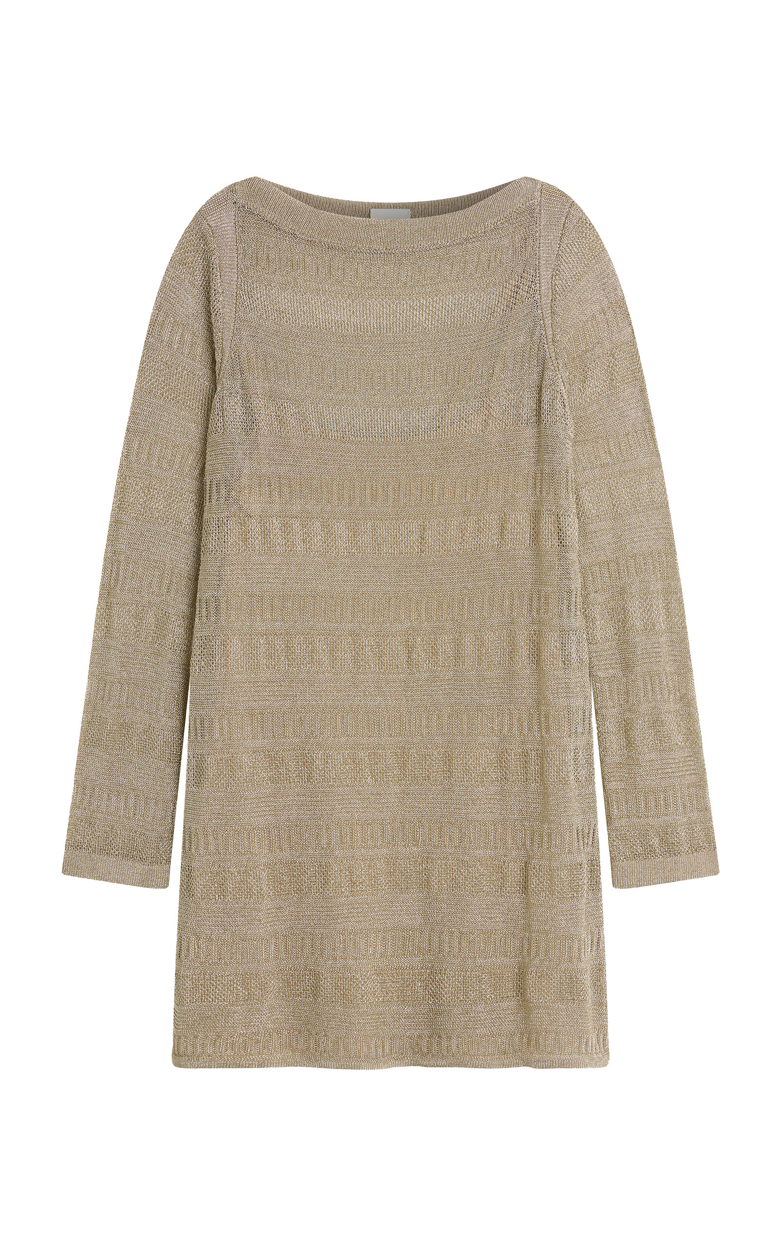 Posse Posse Sass Metallic Knit Long Sleeve Mini Dress
