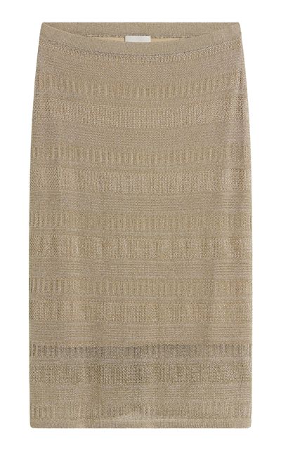 Posse Posse Sass Metallic Knit Midi Skirt