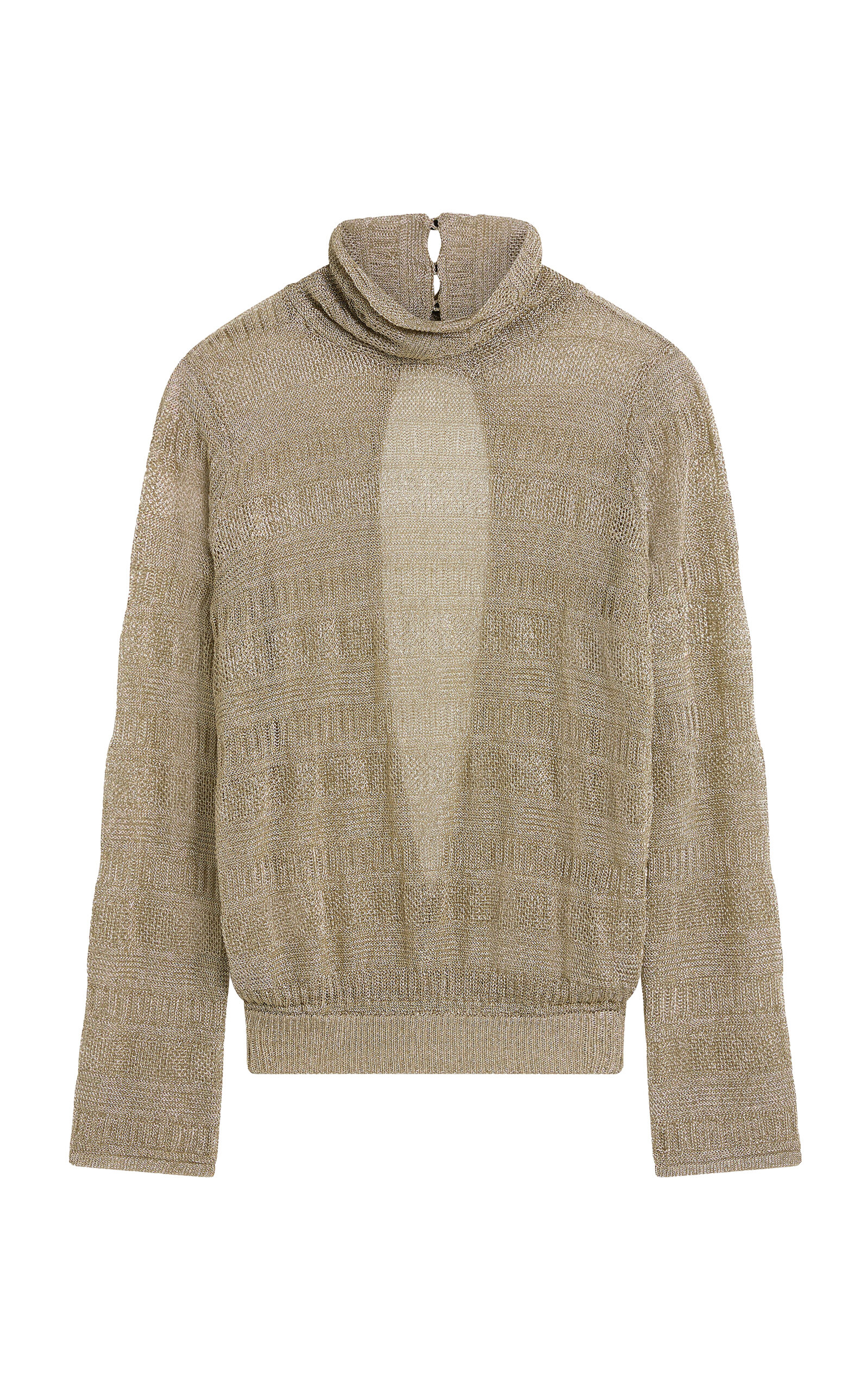 Posse Posse Sass Metallic Knit Turtleneck Top