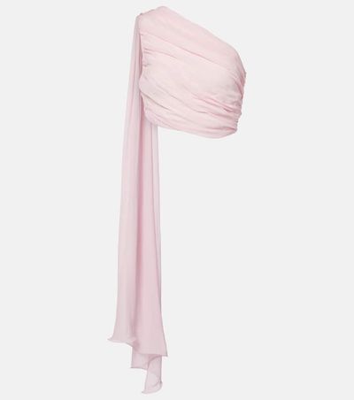 Posse Posse Solene gathered scarf-detail mesh top