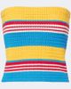 Posse Posse Tammy striped cotton strapless top - 1