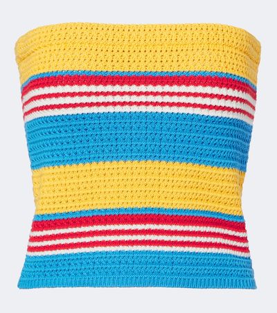 Posse Posse Tammy striped cotton strapless top