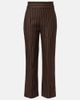 Posse Posse Thea pinstripe high-rise linen pants - 1