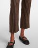 Posse Posse Thea pinstripe high-rise linen pants - 5