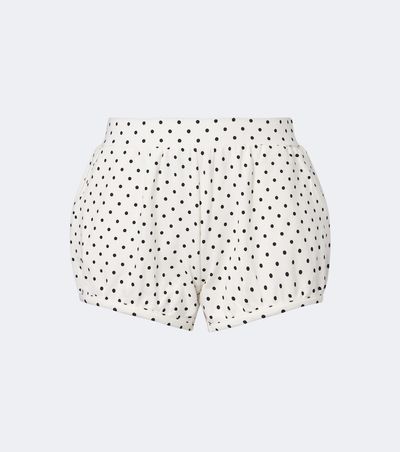 Posse Posse Tommy polka-dot cotton-blend jersey shorts