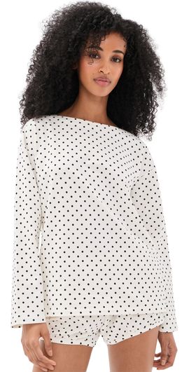 POSSE POSSE Tommy Top IVORY BLACK POLKA DOT