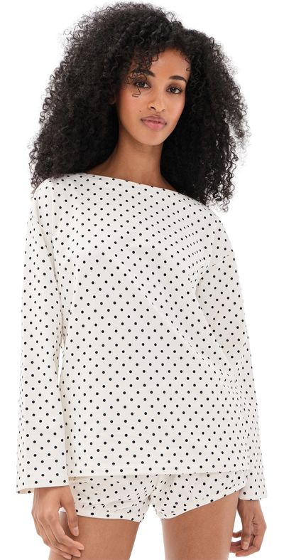 POSSE POSSE Tommy Top IVORY BLACK POLKA DOT