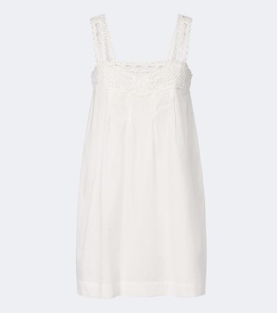 Posse Posse Veda crochet-trimmed cotton minidress