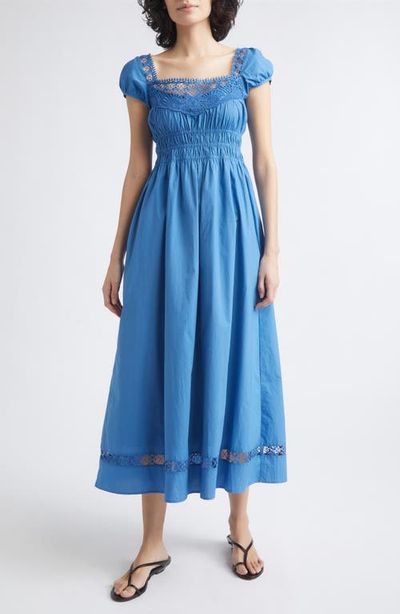 POSSE POSSE Veda Lace Detail Cotton Midi Sundress