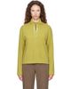 POST ARCHIVE FACTION (PAF) POST ARCHIVE FACTION (PAF) Green Cut Out Half Zip Fleece Sweatshirt - 1