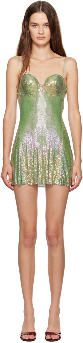 slim fit dress slacks THE GREEN CHAINMAIL DRESS – LEMONLUNAR main image 1