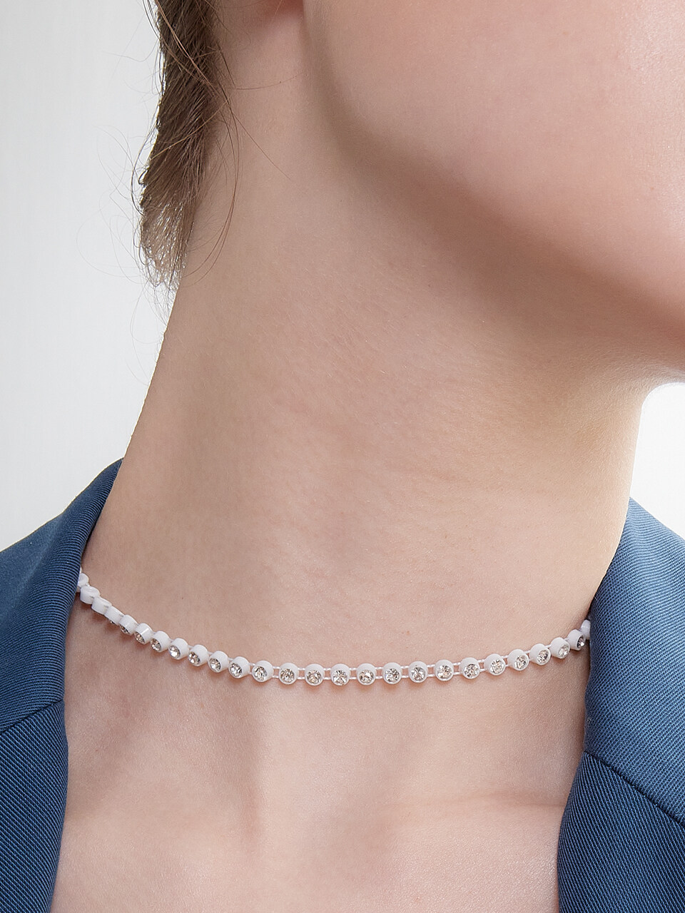 POSTLUDE Plastic Line Stone Necklace