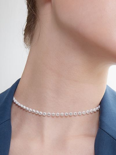 POSTLUDE Plastic Line Stone Necklace