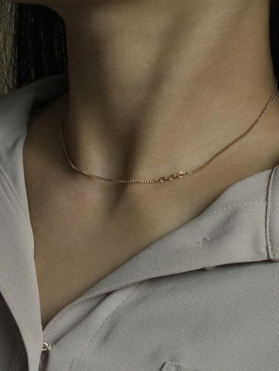 POSTLUDE Silver - Chain Point Necklace_3 Colors