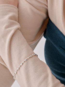 POSTLUDE Silver Ball combination Chain Bracelet_2 Colors