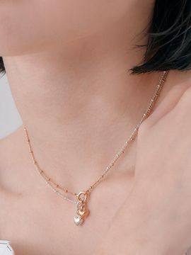 POSTLUDE Silver SR Heart P Necklace_2 Colors