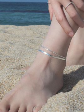 POSTLUDE SilverDot Chain Anklet