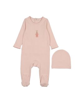 Pouf Pouf Girls' Bunny Graphic Footie