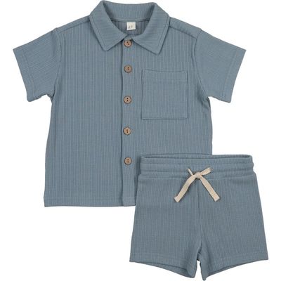Pouf Pouf Grandpa Ribbed Short Set for