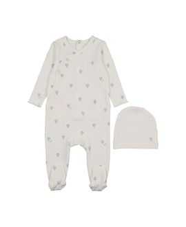 Pouf Pouf Unisex Hot Air Balloon Printed Footie
