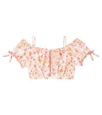 Poupette St Barth Kids Poupette St Barth Kids Bonny floral crop top