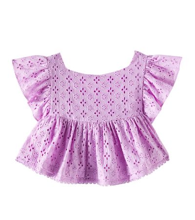 Poupette St Barth Kids Poupette St Barth Kids Cycas broderie anglaise cotton top