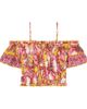 Poupette St Barth Kids Poupette St Barth Kids Donna floral off-shoulder top - 1