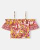 Poupette St Barth Kids Poupette St Barth Kids Donna floral off-shoulder top - 4