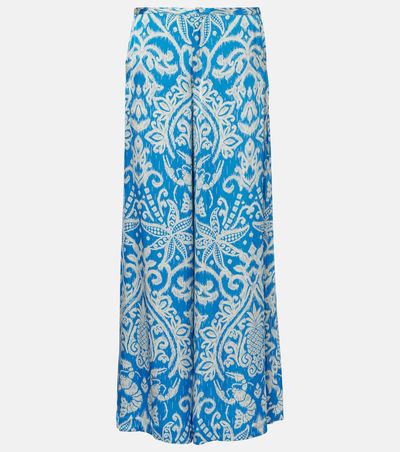 Poupette St Barth Poupette St Barth Clea high-rise printed wide-leg pants