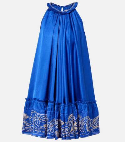 Poupette St Barth Poupette St Barth Cleo embellished floral satin minidress