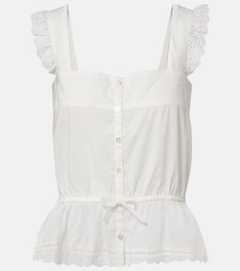 Poupette St Barth Poupette St Barth Clive cotton poplin top