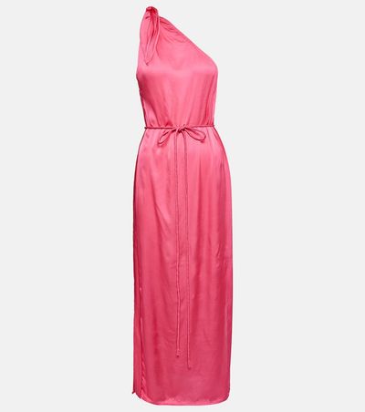Poupette St Barth Poupette St Barth Isabelle one-shoulder satin kaftan