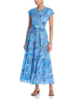 Poupette St. Barth Poupette St. Barth Kora Tiered Maxi Shirtdress