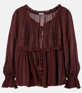 Poupette St Barth Poupette St Barth Moon ruffled blouse