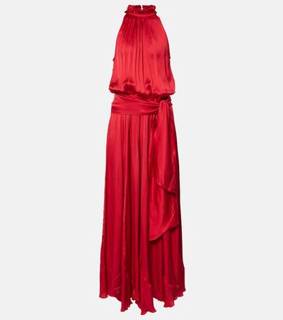 poupette silk slip dress Cassandra printed satin slip dress in multicoloured - Poupette St Barth
