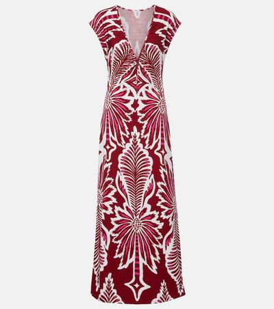 chinese dress ladies Tala Tiered Jersey Maxi Dress-Pink, Flourishing Meadow main image 1