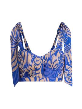 Poupette St Barth Women's Carla Floral Bustier Top