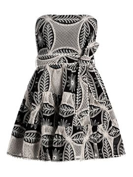 Poupette St Barth Women's Christine Embellished Bandeau Cotton Minidress