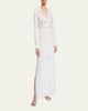 Pour Les Femmes Long Linen Lounge Shirt Dress - 2