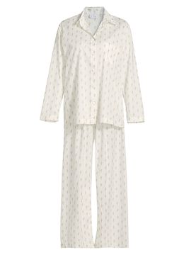 Pour Les Femmes Women's Cactus Cotton Long-Sleeve Pajamas