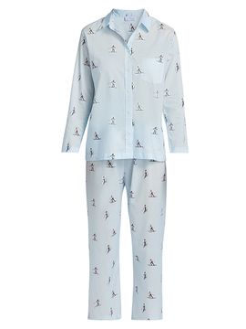 Pour Les Femmes Women's Cross Country Skiers Long-Sleeve Pajamas