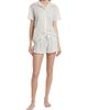 Pour Les Femmes Women's Karl Cotton Leaf-Print Frill Pajamas - 2
