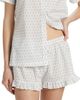 Pour Les Femmes Women's Karl Cotton Leaf-Print Frill Pajamas - 6