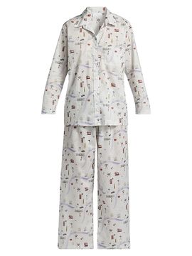 Pour Les Femmes Women's London Cotton Pajamas