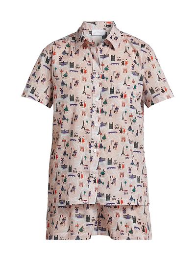 Pour Les Femmes Women's Paris Cotton Short Pajamas